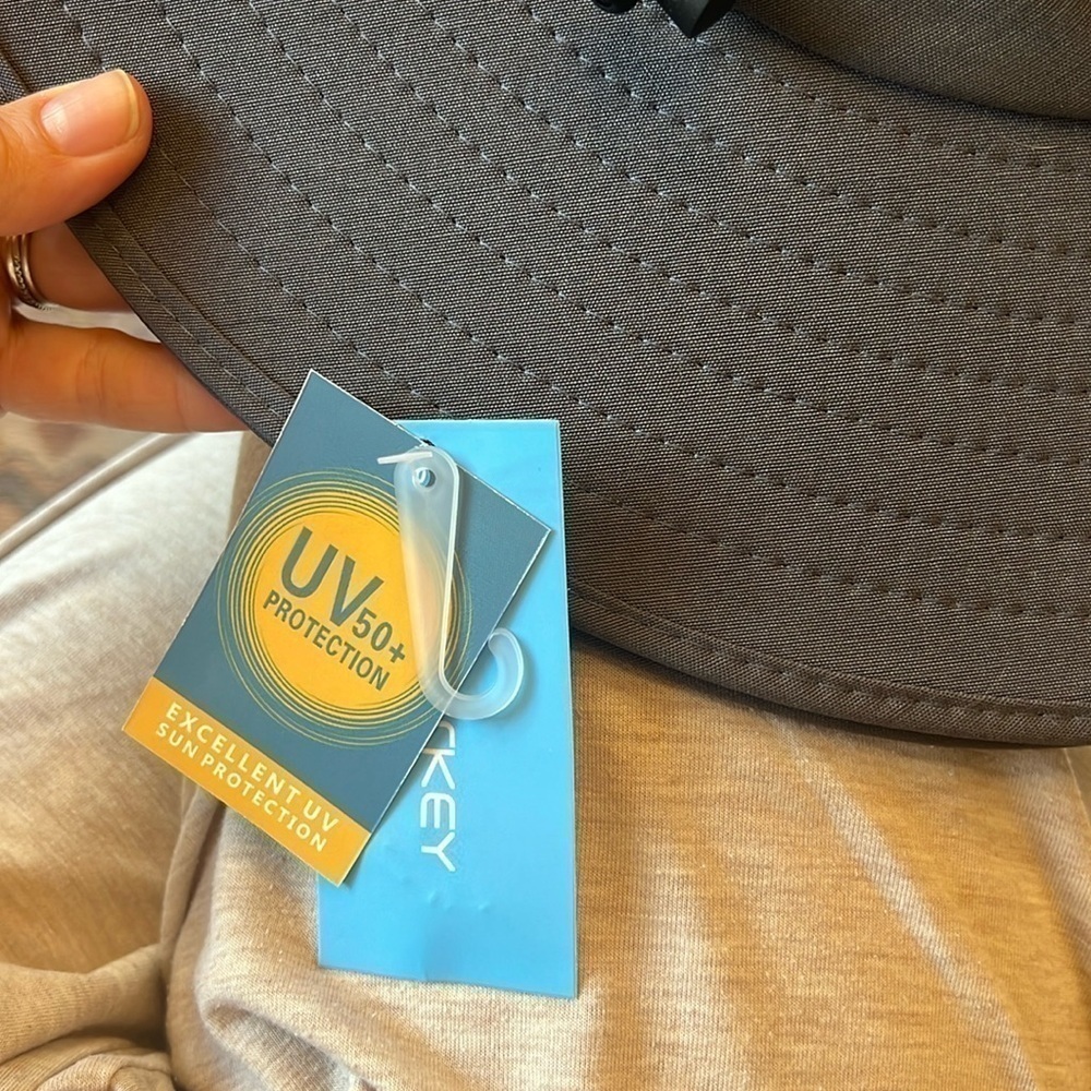 Sun Bucket Hat for Women Men Grey adjustable UV